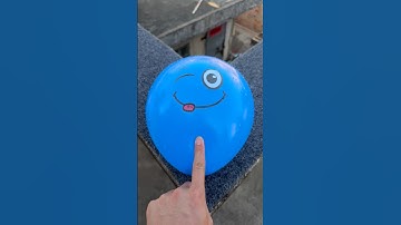 Experiment: Will a water balloon explode if it rolls down a tall building? 💥🎈 #balloon