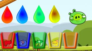 Angry Birds Drink Water 2 - Piggies Got Mad When All Birds Steal Color Water Skill Level