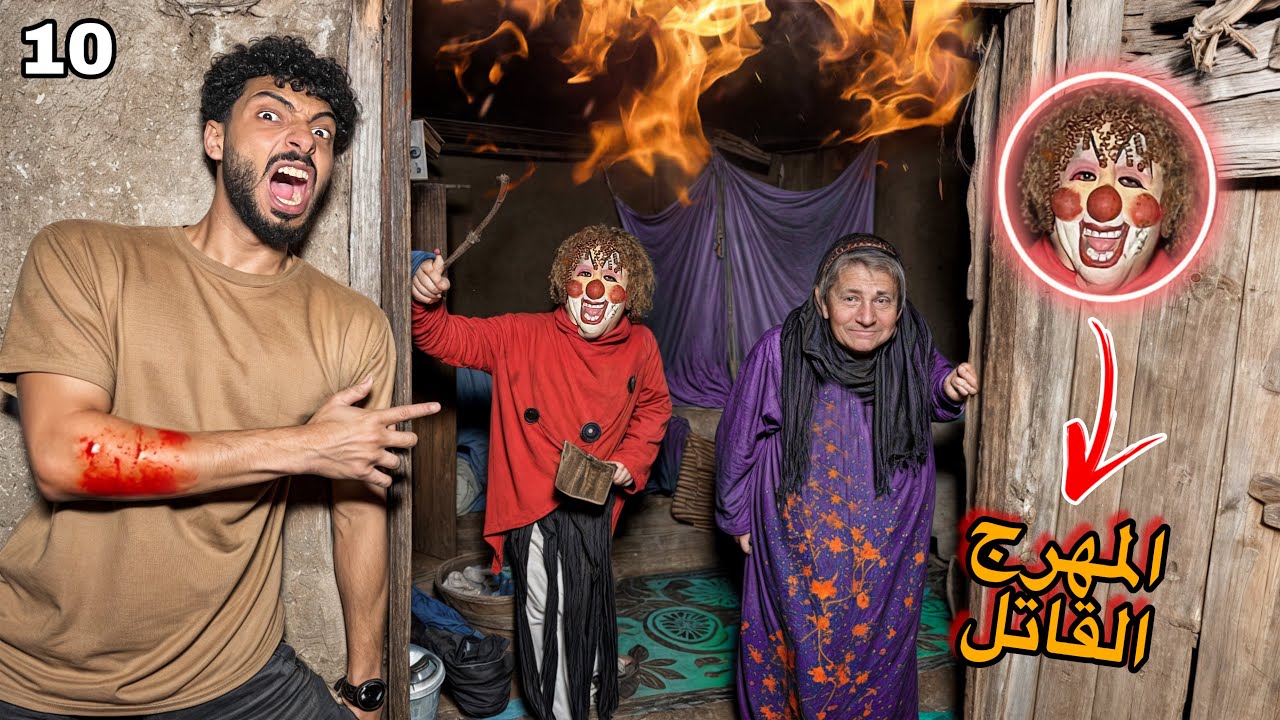 الست العجوزه بترقبنا وبتساعد المهرج القاتل علي شان يخلص علينا ويولع فينا ؟!😱
