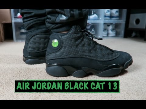 Air Jordan 13 XIII Black Cat On Foot 