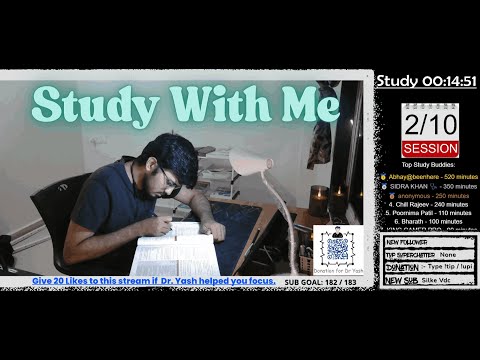 Study with me LIVE | Day 180/252 | Focus for 50 Minutes With POMODORO Technique