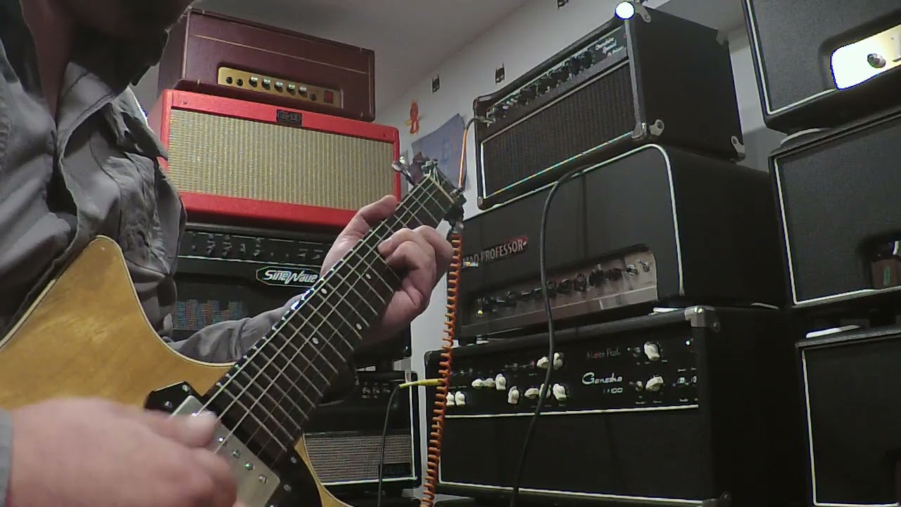 Welagen ODS HRM EL34 NOS Drive channel with boost and Frank Brothers Korina Arcade