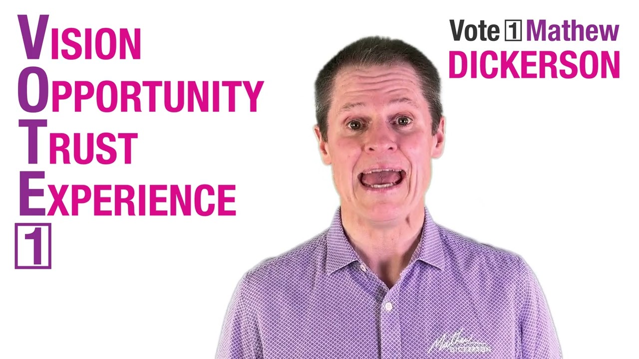 Vote 1 Mathew Dickerson at the upcoming Dubbo Regional Council elections.