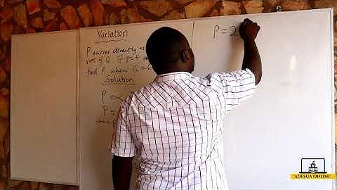 SHS 2 Core Mathematics | Solving Direct  Variation Question