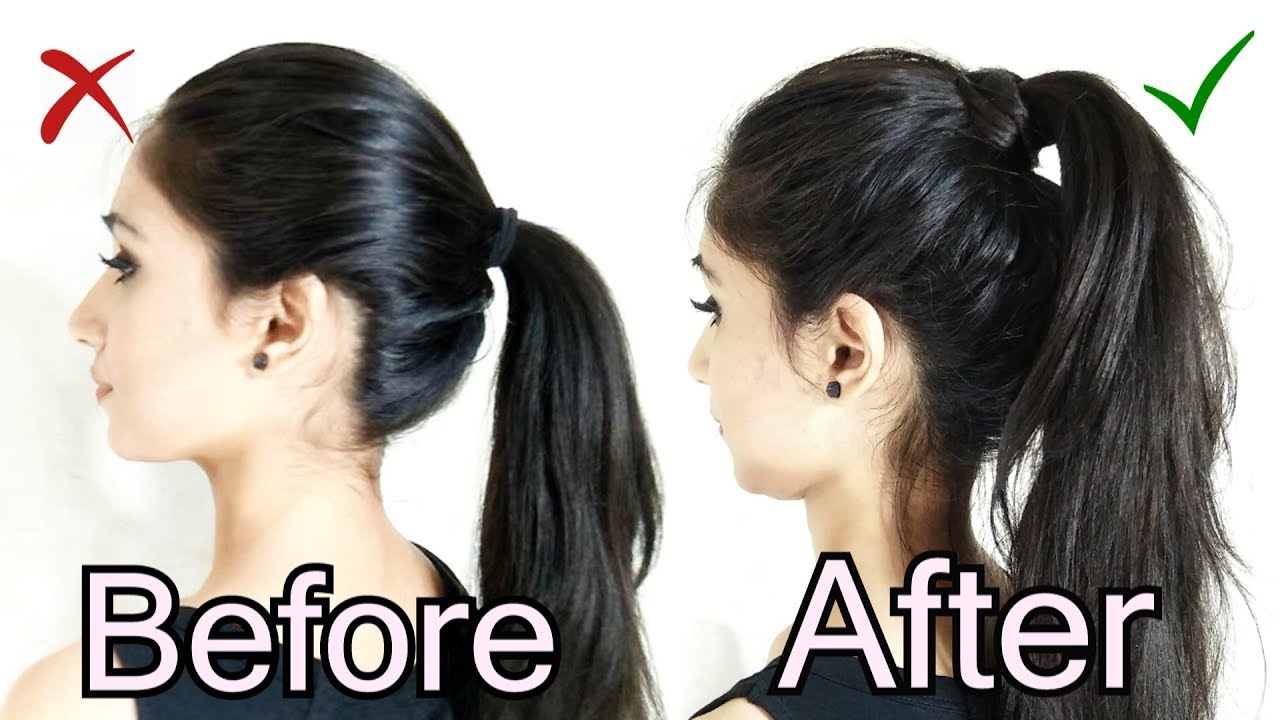 Easy High Messy Ponytail Hairstyle For School, Collage /Everyday hairstyle  - YouTube | Ponytail hairstyles easy, Messy ponytail hairstyles, Ponytail  hairstyles