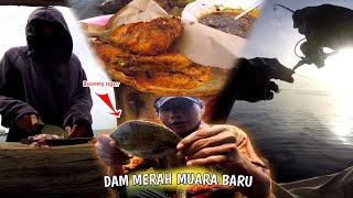 LEZATT ...!! MANCING MASAK DAN GORENG IKAN DI DAM MERAH MUARA BARU NIKMAT SEKALII