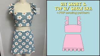 How to Sew a Swim Skort & Top with Shelf Bra | Abby Top & Camille Skort | Edgewater Avenue