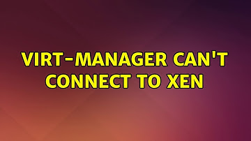 Ubuntu: virt-manager can