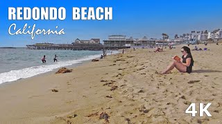 Redondo Beach in Los Angeles County, California - Travel Walking Tour - 2021 - 4K