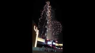 fireworks - Burj Khalifa 2014 new year eve