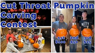 FAMiLY OF 10~ CUTTHROAT PUMPKiN CARVING CONTEST FOR 16 KiDS