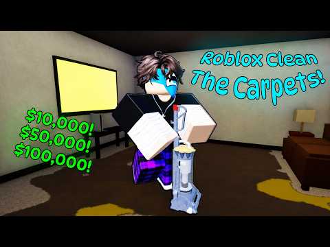 Playing Roblox Carpet Cleaning Simulator!!