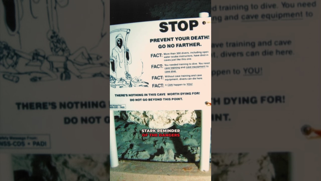 Scary Cave Warning: Eerie Sign Reveals Hidden Dangers Underwater 