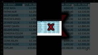 Bir dakika da excel part 2 #ytdayibenionecikarnolur #excel #computer #bilgisayar #office