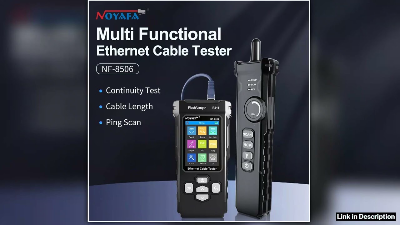 NOYAFA NF8506 Network Cable Tester Supports PING testIP scannetwork port speed Multifunction Cable