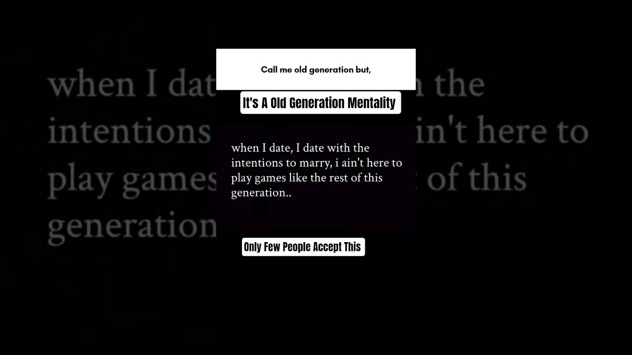 This Is Old Generation Mentality |Few Men Accept This|