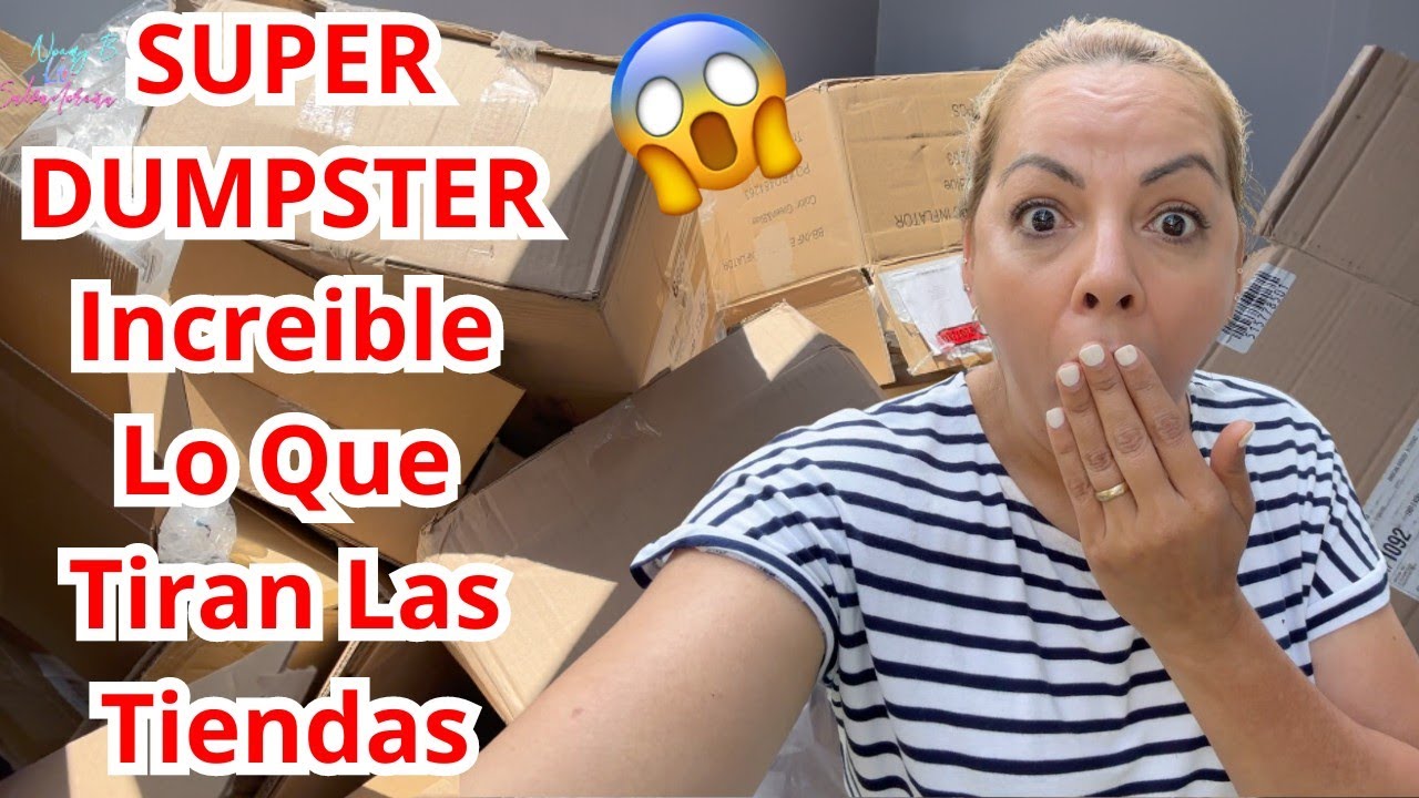 SUPER DUMPSTER WOW INCREIBLE LO QUE  TIRAN LAS TIENDAS A LA BASURA😱🇺🇸😳