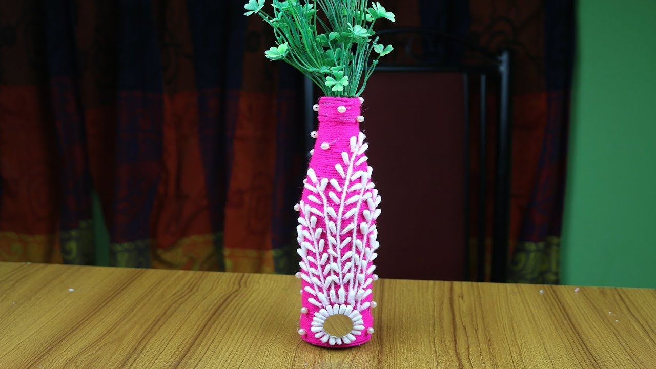 How to Make Flower Vase For Room Decor Flower Vase Making Ideas Best reuse ideas DIY