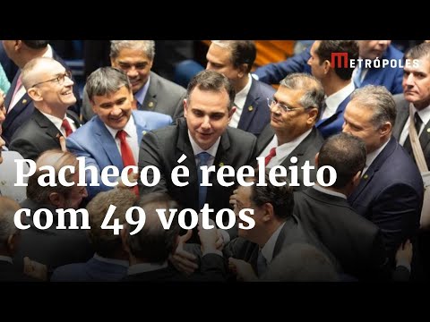 Pacheco derrota Marinho e é reeleito presidente do Senado com 49 votos