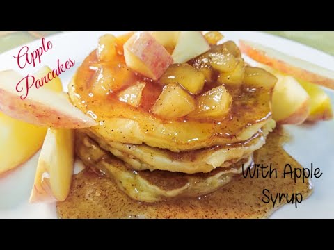 apple pancakes with syrup