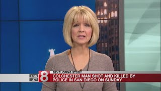 Colchester man killed during incident with San Diego police