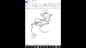 Donald Duck drawing short ||  MS Paint Donald Duck drawing Shorts #Shorts