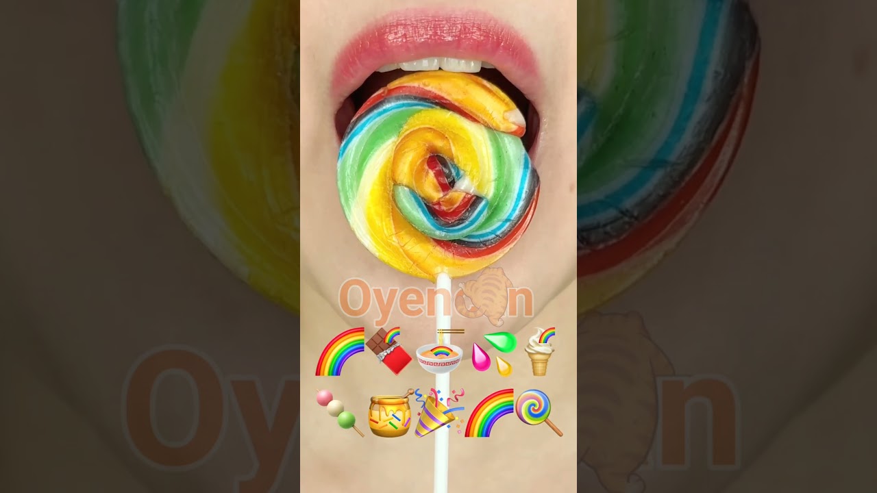 ASMR Rainbow Candy 🌈🍭  |Crunchy & Juicy 