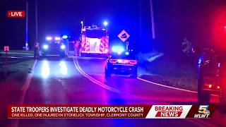 OSHP: 1 dead, 1 hospitalized after motorcycle crash in Clermont County