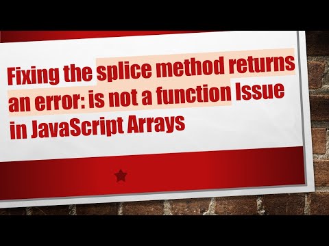 Fixing the splice