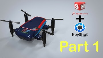Solidworks tutorial | Design a drone & render with keyshot Parte 1/2