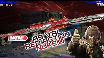 *NEW* AS VAL RED ACTION | NUKE GAMEPLAY | COD MOBILE