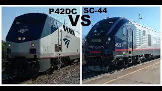 Amtrak Locomotive Comparison Genesis P42Dc Vs. Charger Sc-44