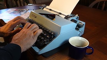 1965 Facit TP2 typewriter at work