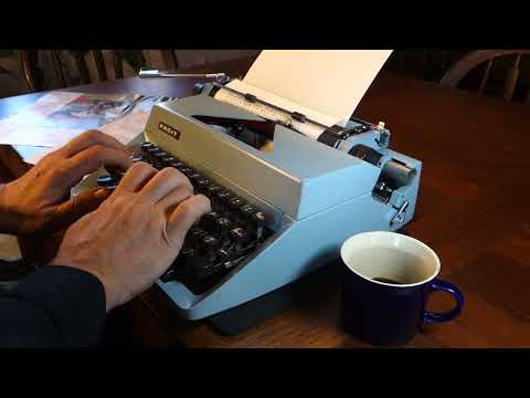 1965 Facit TP2 typewriter at work