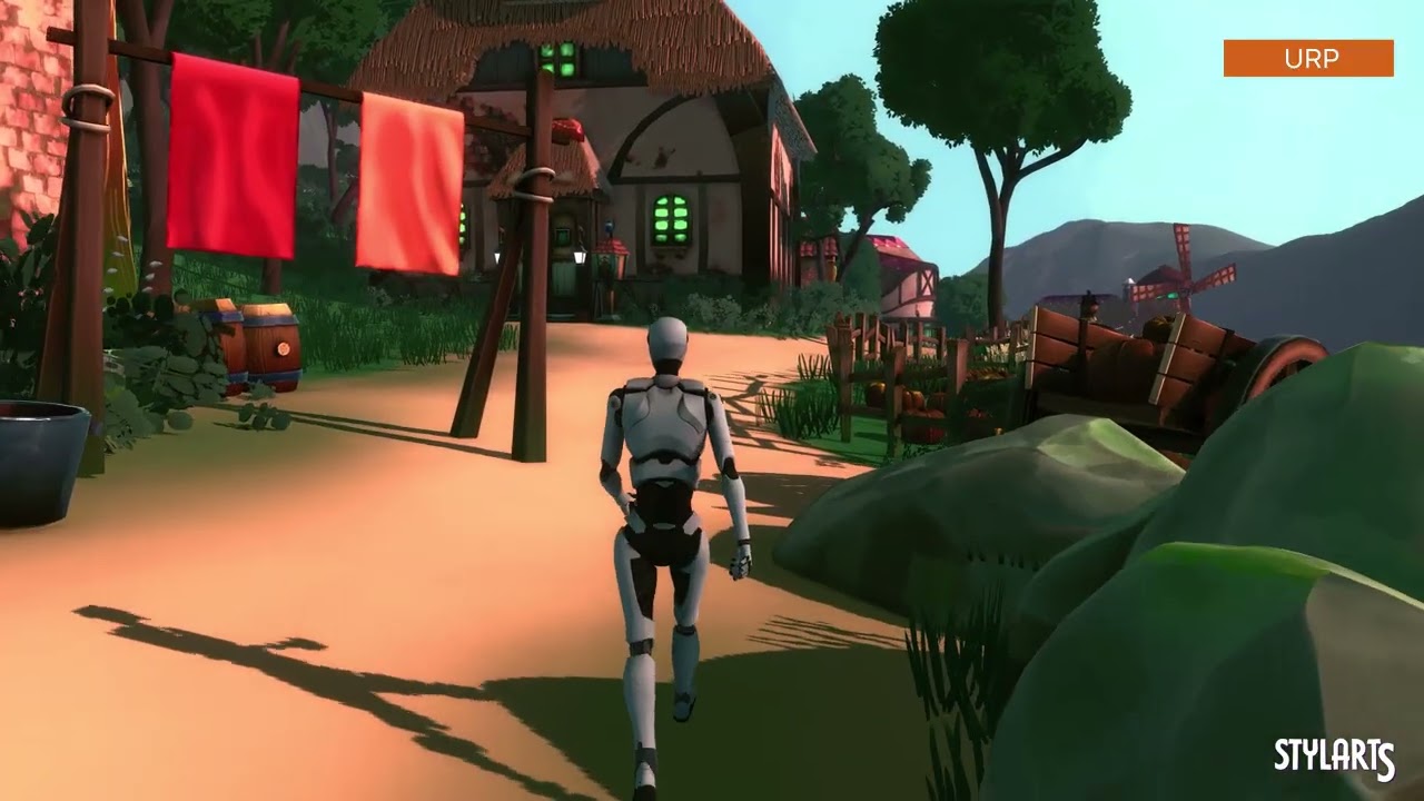 Stylized Windmill Valley Environment, video preview 18