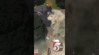 Edina firefighters battle house fire on Thursday morning