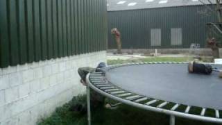 tramp bike crash!!!! MUST SEE !!!!