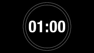 1 Minute Timer - 60 Second Timer with  progress ring (4K)