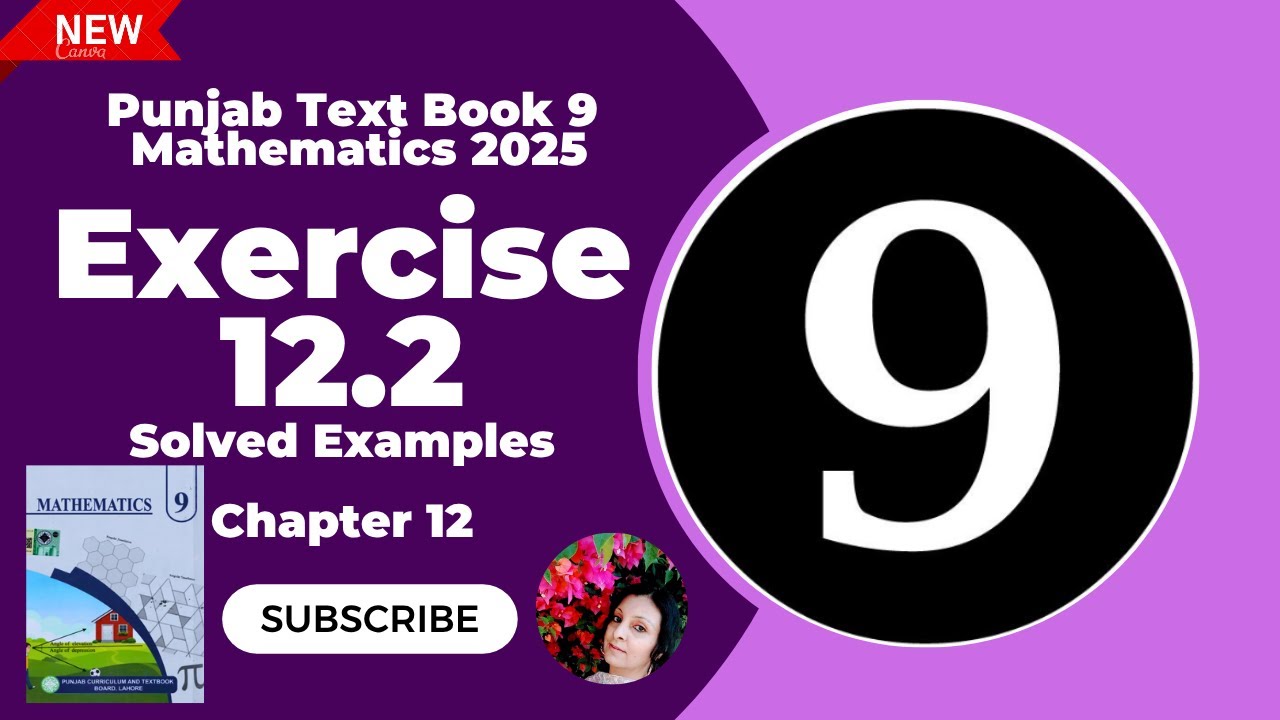 9th Class Math New Book 2025 Exercise 12.2 || Class 9 Math Ch 12 Ex 12. ...