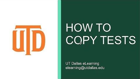 How to copy a test