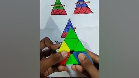 HOW TO SOLVE PYRAMID CUBE🤯 #rubikscube #cubing #cube #shorts #ytshorts #badshahofcube