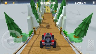 Mountain Climb Stunt 2 Levles 4 To 5 Completed Impossible Stunts Blue Car - Android Gameplay Hd