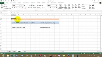 Format Multiple Sheets Together in Excel 2010 and 2013