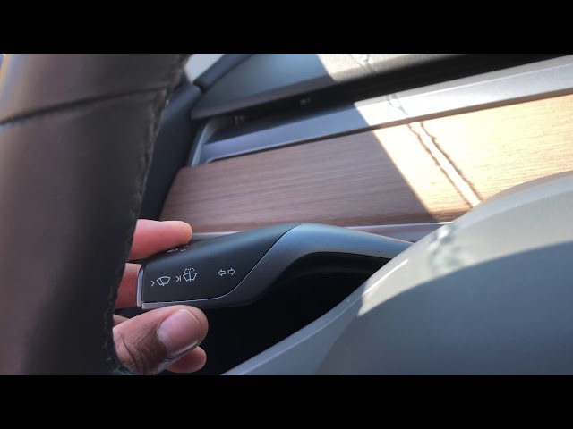 Tesla Model 3 – How to turn on windshield washer 