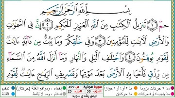سورة الجاثية مكتوبة ايمن سويد