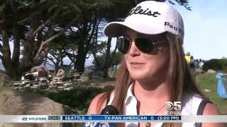 KPIX Mark Hubbard proposes to his GF at Pebble Beach