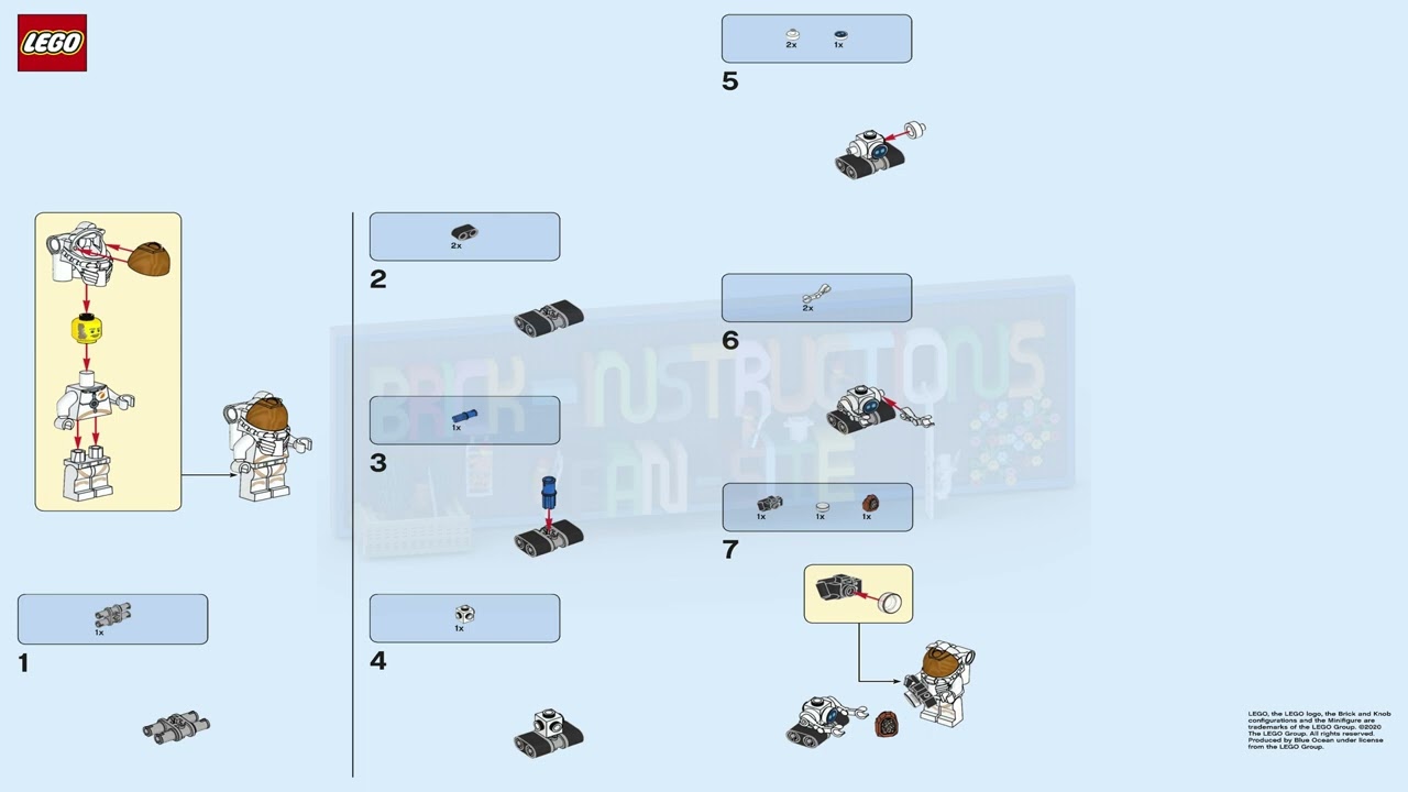 LEGO instructions - Magazine Gift - 951908 - Astronaut - YouTube