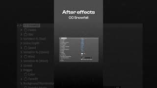 ❄️ CC Snowfall in After Effects! #AfterEffectsTutorial