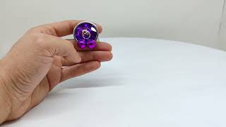 SİLVER PASLANMAZ ÇELİK MOR TAŞLI ZİLLİ METAL ANAL PLUG