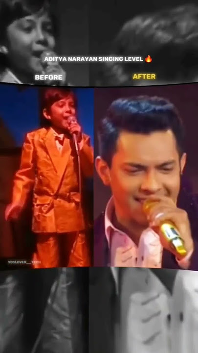 Aditya Narayan Child Vs Adult Singing #uditnarayan #uditnarayansongs #adityanarayan